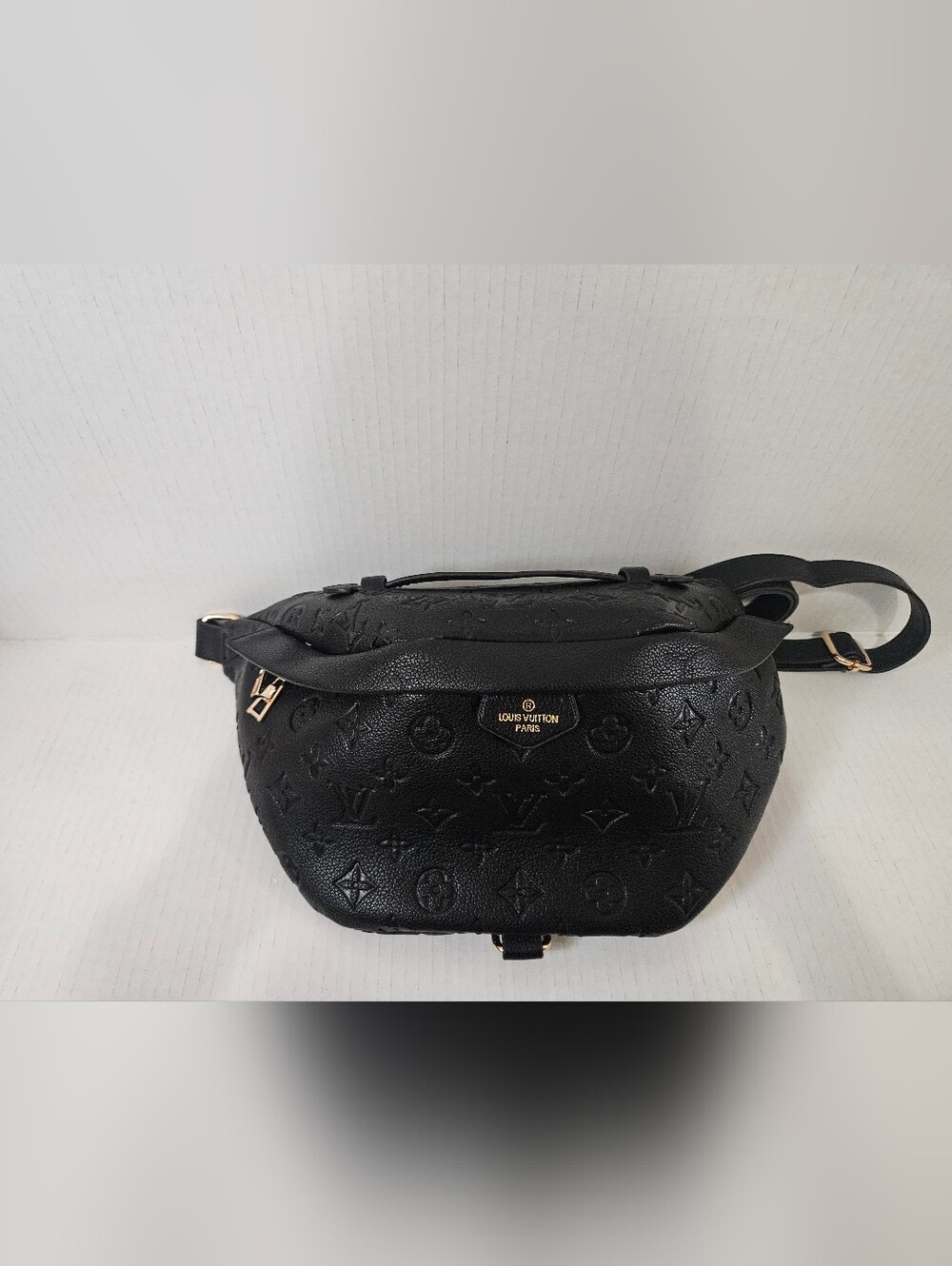 Black Monogram Embossed Crossbody/bum Bum Bag